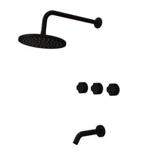 SENZA JUEGO PARA BAÑERA Y DUCHA NEGRA 26/1041.NG